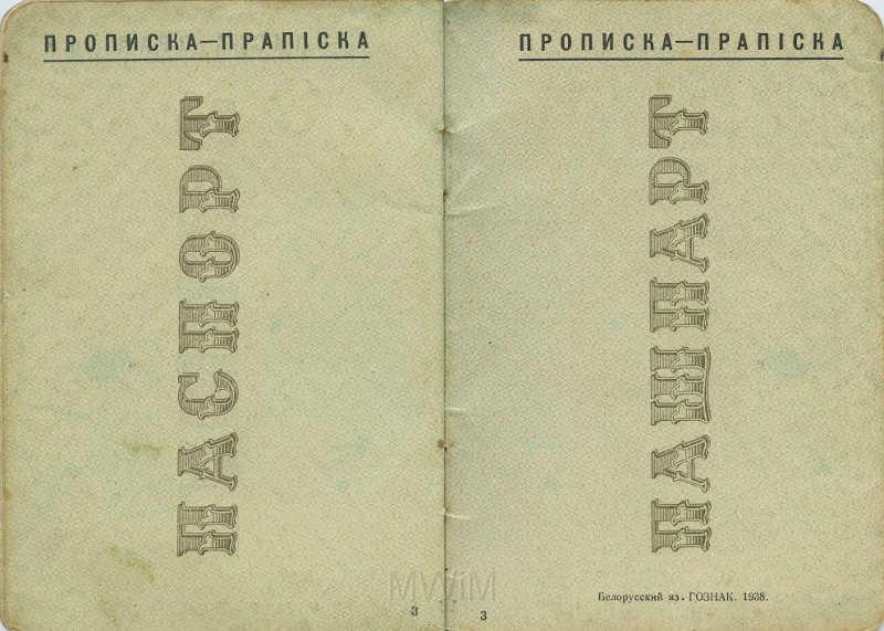 KKE 5422-8.jpg - (rosyjski) Dok. Paszport Emilii W (z domu Małyszko), 1941 r.